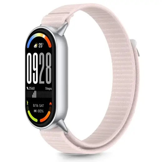 TECH-PROTECT NYLON STRIPE XIAOMI SMART BAND 8 | 9 | 10 | NFC PINK|GREY