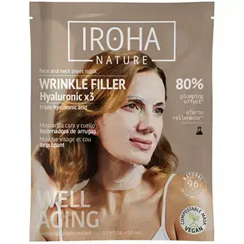 Iroha Nature Wrinkle Filler y Anti-Age Wrinkle Filler Face y Neck Mask 30