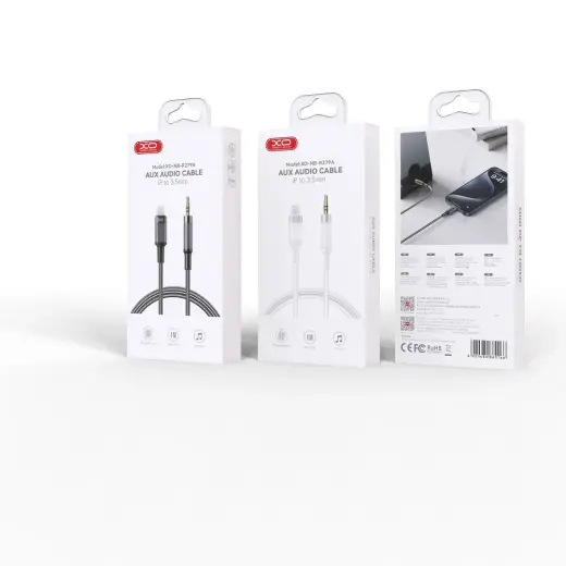 XO cable audio NB-R279A Lightning - jack 3,5mm 1,0m white Foto 2