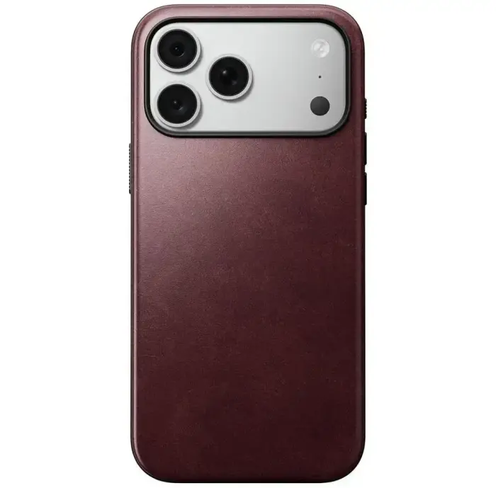 NOMAD leather case for IPHONE 18 Pro Max/17 Pro Max compatible with MagSafe (Modern Leather Case Horween Leather) burgund