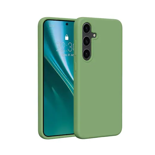 Etteri Silikona telefona maciņš Samsung Galaxy S25 Plus gaiši zaļš Foto 1