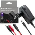 Qoltec Automatic charger for AGM GEL STD batteries | 6V/12V charger | 6W | 5.5x2.1 | 1.8m cable Photo