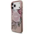 Guess IML Flowers Strap MagSafe Case for iPhone 17 Pro Max Pink Фото num
