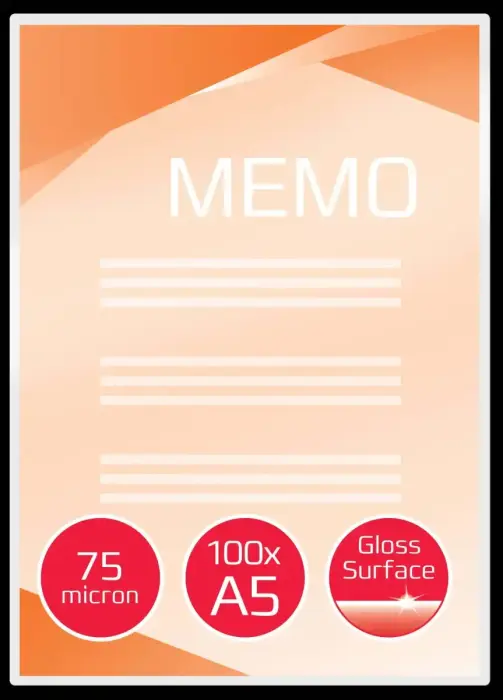 Laminēšanas kabatas Ibico, A5, 154x216 mm, 75 mik., 100 gab/iepak. Foto 2