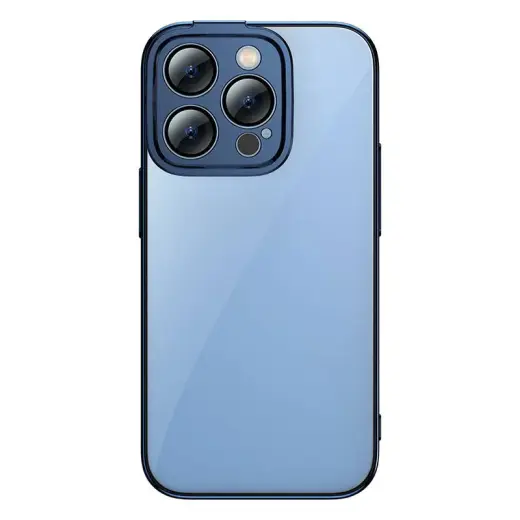 Baseus Glitter Transparent Case and Tempered Glass set for iPhone 14 Pro Max (blue) Photo