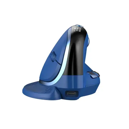 Wireless Ergonomic Mouse Delux M618XSD BT+2.4G RGB (blue) Фото num