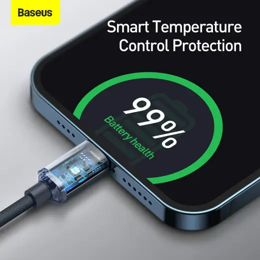 Baseus Crystal провод для передачи данных и зарядки | USB-C на Lightning | 20W | 2m | черный Фото num