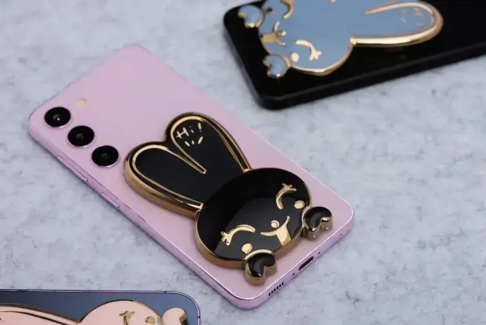 Phone stand RABBIT - stick-on - black Foto 5