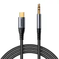Joyroom stereo audio cable AUX 3.5 mm mini jack - USB-C for phone 1.2 m black (SY-A07) Photo
