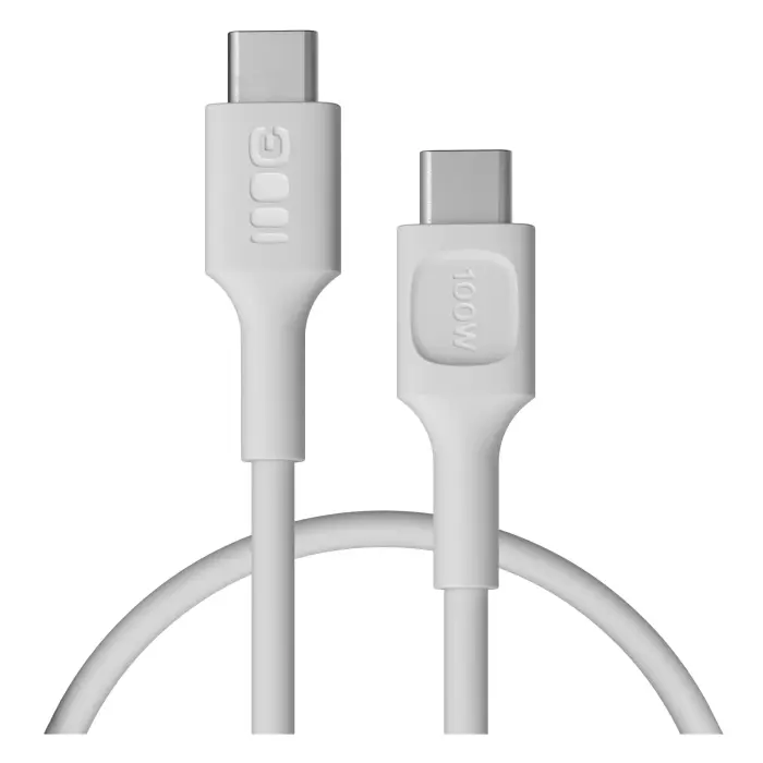 Green Cell PowerFlex data transfer and charging cable | USB-C to USB-C | 100W | 0.3m | white