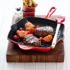 Le Creuset Čuguna grillpanna kvadrātveida 26x26cm sarkana Foto 7