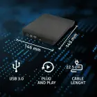 Qoltec External DVD-RW recorder |USB 3:0|Black Foto 3