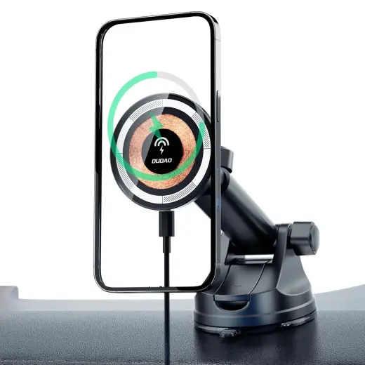 Dudao F12MAX+ cockpit magnetic holder with MagSafe inductive charger - black Photo