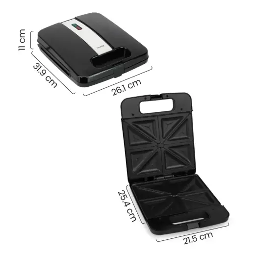 Huslog 4-slice sandwich maker 1800W Foto 4