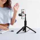 Selfie stick tripod with remote control + LED light Hoco K34 black — Foto 7