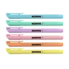 Teksta marķieri KORES HIGH LINER PASTEL, komplekts - 6 krāsas Foto 3
