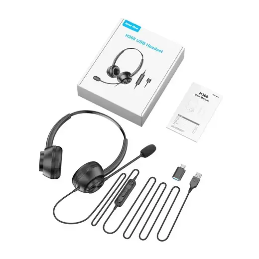 Wired headset with microphone New Bee H368 Photo