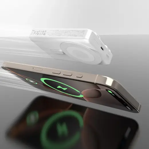 Dudao K29 внешний аккумулятор (powerbank) | 10000 mAh | 20W | USB-C, Lightning, MagSafe | серебряный Фото num