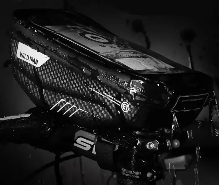 WILDMAN traveling bag for bike handlebars with zipper 1L (4 "- 7") E1 black Photo