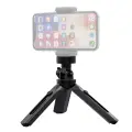 Mini statīvs ar tālruņa turētāju, selfiju nūjiņas kameras GoPro turētājs melns Foto 1