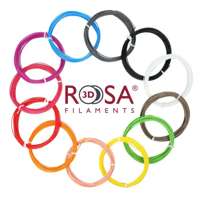 Filament PLA set 12 basic colors 30g each (10m) 1.75mm for 3D pens ROSA3D