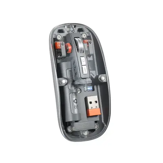 Cliptec Computer mouse Transparent RZS630 wireless optical 1600DPI