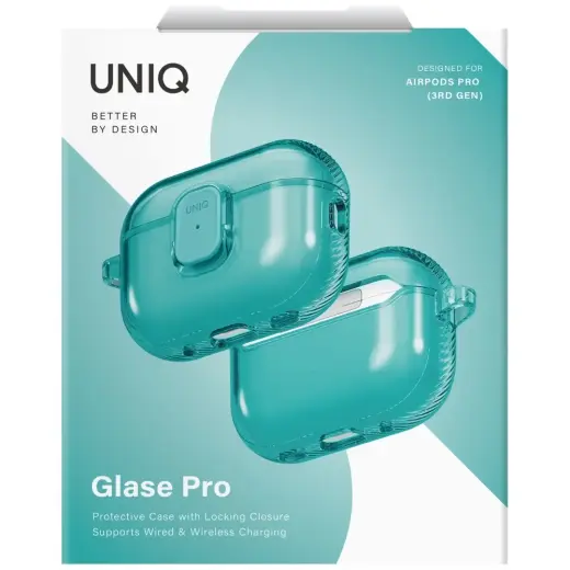 Case UNIQ Glase Pro for AirPods Pro 3     Lock Case turquoise Foto 6