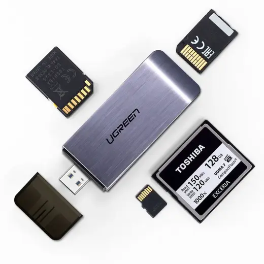 Ugreen USB 3.0 SD | micro SD karšu lasītājs pelēks (50541) Foto 4