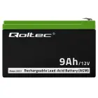 Qoltec AGM battery | 12V | 9Ah | Maintenance-free | Efficient| LongLife | for UPS, security Foto 5