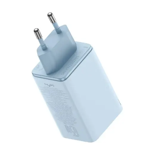 Baseus GAN6 Pro Fast Charger, 2xUSB-C + 2xUSB, 65W (blue) Foto 3