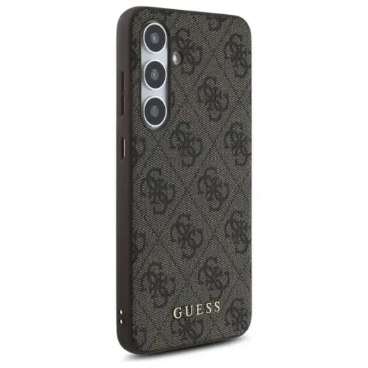 Guess GUHCS24FEG4GFBR S24 FE S721         brązowy|brown hardcase 4G Metal Gold Logo Фото num