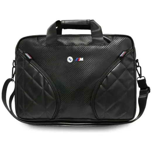 Bag BMW Carbon Pockets & Metal Logo 16" black