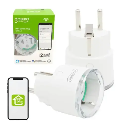 Smart plug WiFi Gosund SP111 3680W 16A, Tuya 2-pack Foto 6