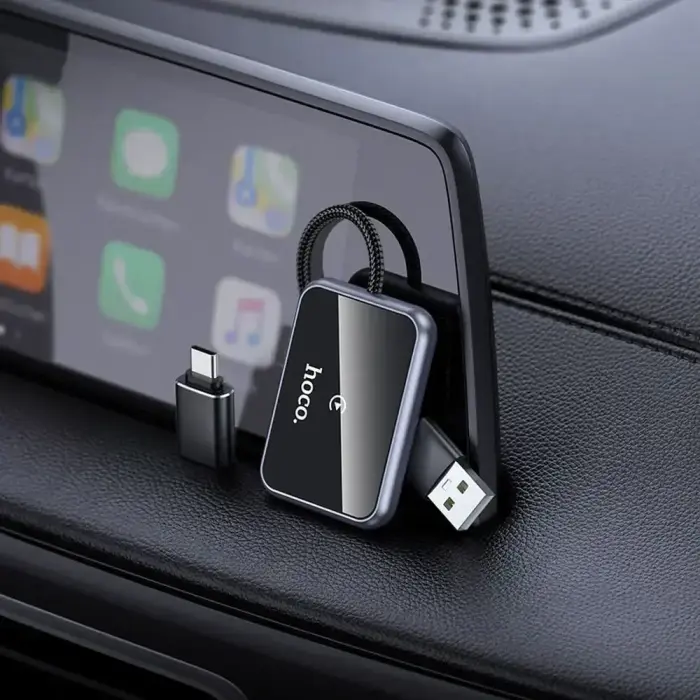 Wireless CarPlay adapter Hoco USB A / USB C HU1 black Foto 7