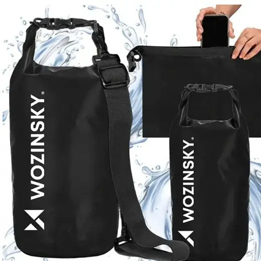 Wozinsky WWK-10 waterproof bag for sup kayak 10l - black Foto 4