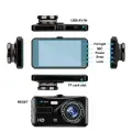Car Dash Cam DVR-03 4,0 inches + rear camera Foto 4