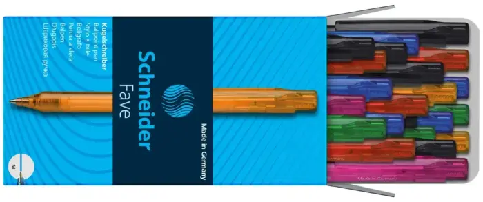Lodīšu pildspalva SCHNEIDER FAVE 1.0 mm assorti korpuss zila tinte Foto 2
