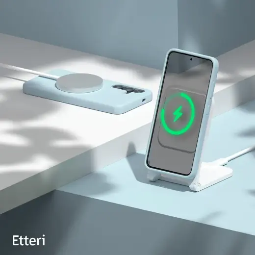 Чехол для телефона Etteri из силикона для Samsung Galaxy S25 Plus светло-синий Фото num