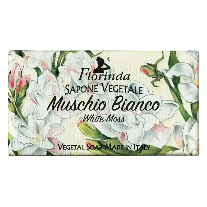 Florinda, White Moss, Vegan, Hydrating & Cleansing, Musk, Scented Soap Bar , Body, 100 g