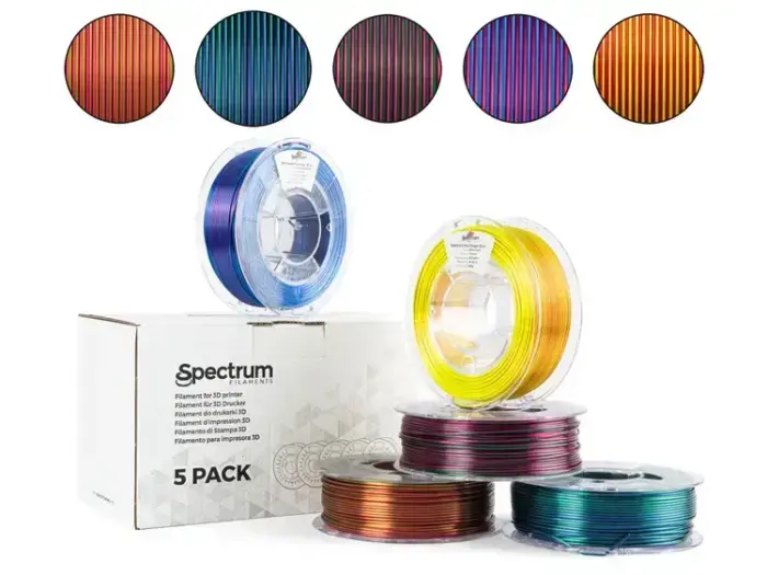 Filaments PLA magic silk mix 5x0.25kg Spectrum