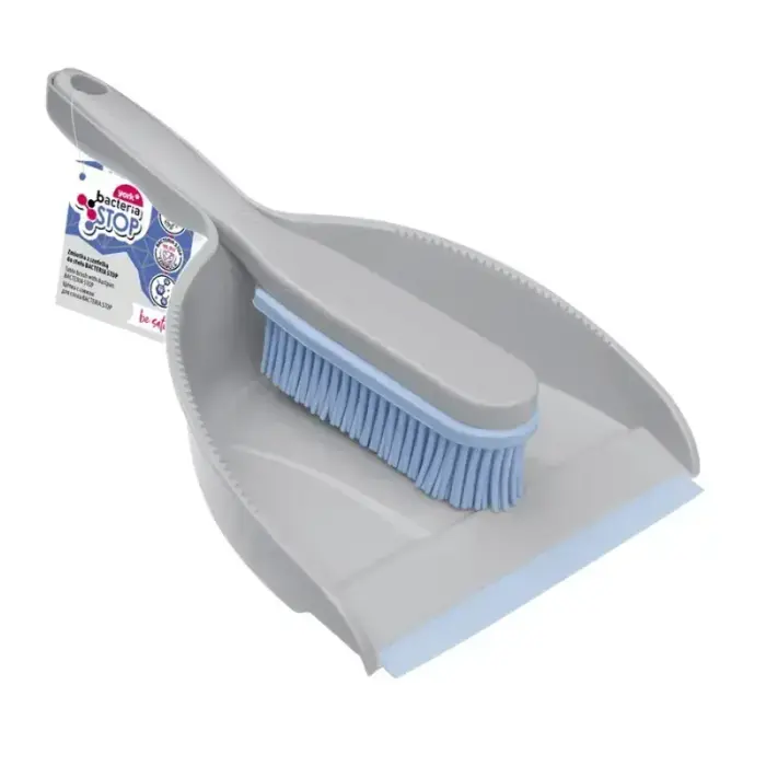 Rubber dustpan with brush BACTERIA STOP