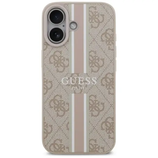 Case Guess 4G Printed Stripes MagSafe for iPhone 17 pink Фото num