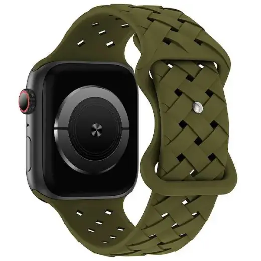 Beline pasek Apple Watch Silicone Woven 42|44|45|49mm oliwkowy |oliver box Фото num