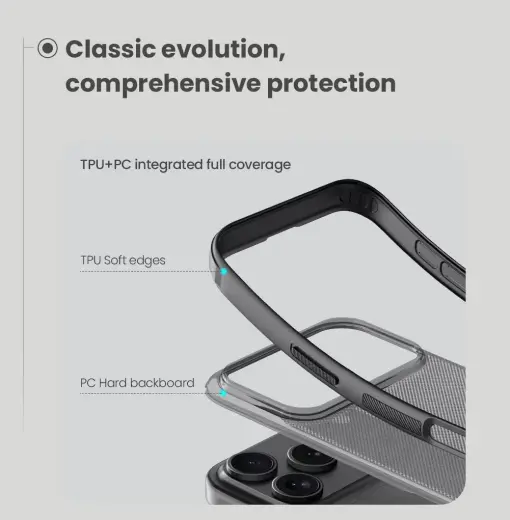Nillkin Super Frosted PRO Back Cover for Apple iPhone 17 Pro Transparent Black Foto 3