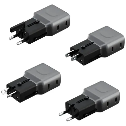 Wall charger Energea TravelGo Adapter 45 2xUSB-C 45W graphite-black Photo