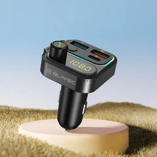 Blavec FM Transmitter Flash TR-01 MP3, Bluetooth - 2xUSB + Type C - PD 36W QC3.0 18W (TFMFTR01-B) black Фото num