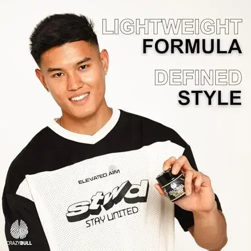 Crazy Bull Hair MattMeUp Medium Matte Paste - Water-Based Hair Styling Products, Vegan Styling Cream, Volumizing Hair Products - Melon Scent - 3.38 Oz Foto 5