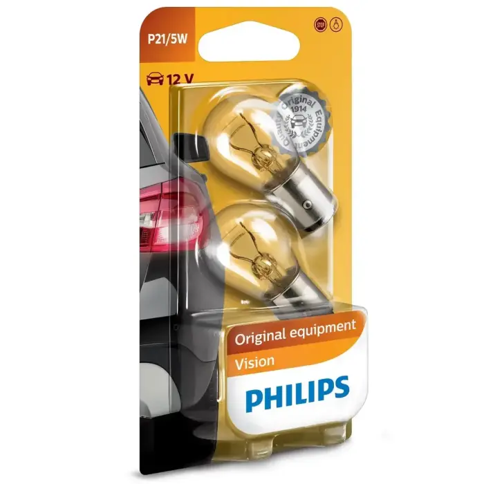 Philips P21/5W Car Bulb 2pcs 12V 21/5W 12499B2 Foto 2
