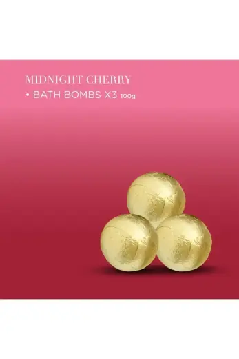 Debenhams Midnight Cherry Luxury Bath Bomb Trio Gift Set Photo