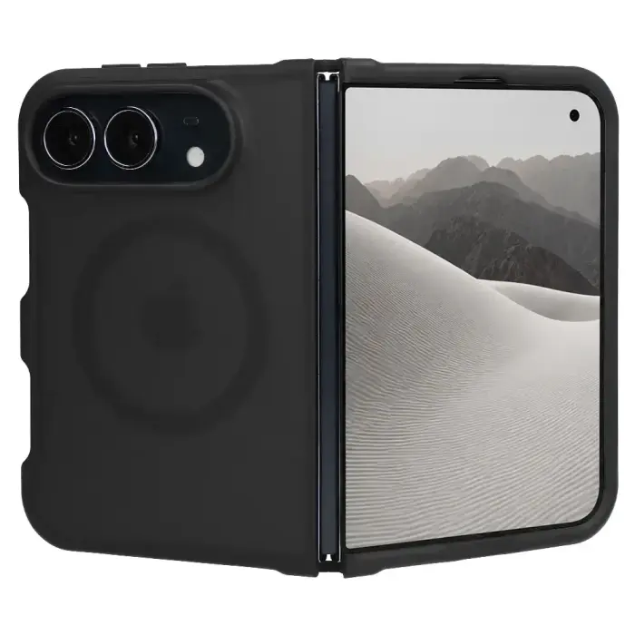 Liavec Cloudy Case for iPhone Duo with connected front and back frame black